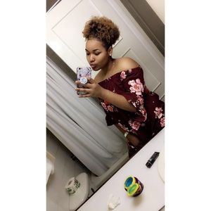 Burgundy Off The Shoulder Dress Perfect For Summer